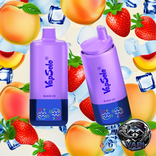 VapSolo Triple 60000 - Peach Berry & Black Ice & Strawberry Vanilla Cola 5%