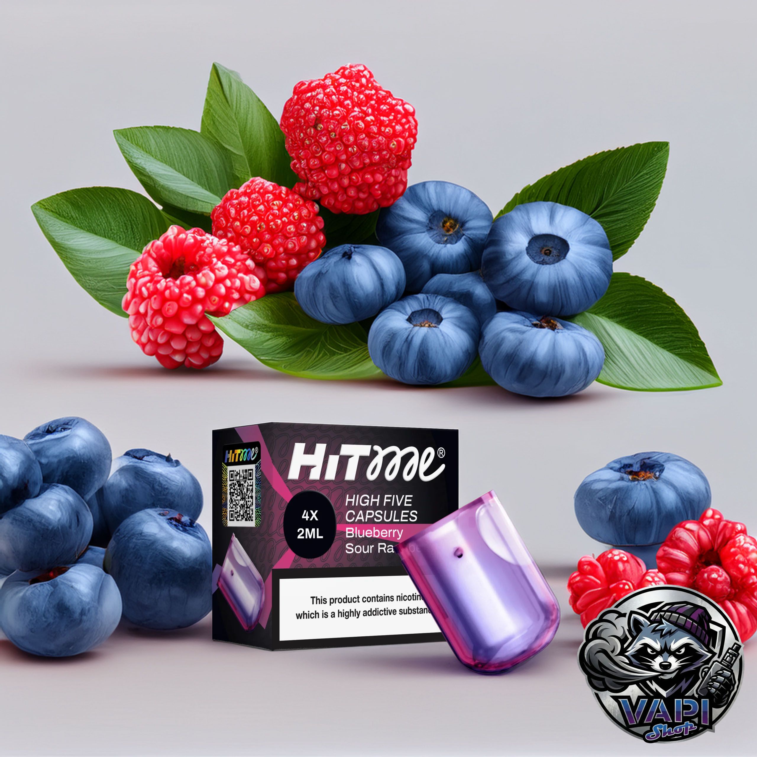 Hitme-HIGHFIVE-Blueberry-Sour-Raspberry-capsule Hitme High Five Capsules – Blueberry Sour Raspberry 2%