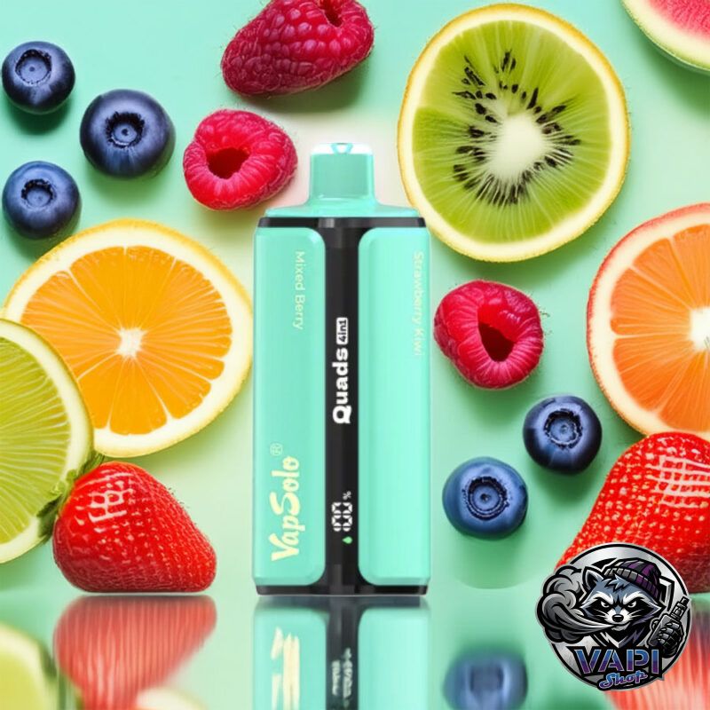 Vapsolo-Quads-80000-MixedBerryCherryLemonStrawberryKiwiStrawberryWatermelonBubblegum