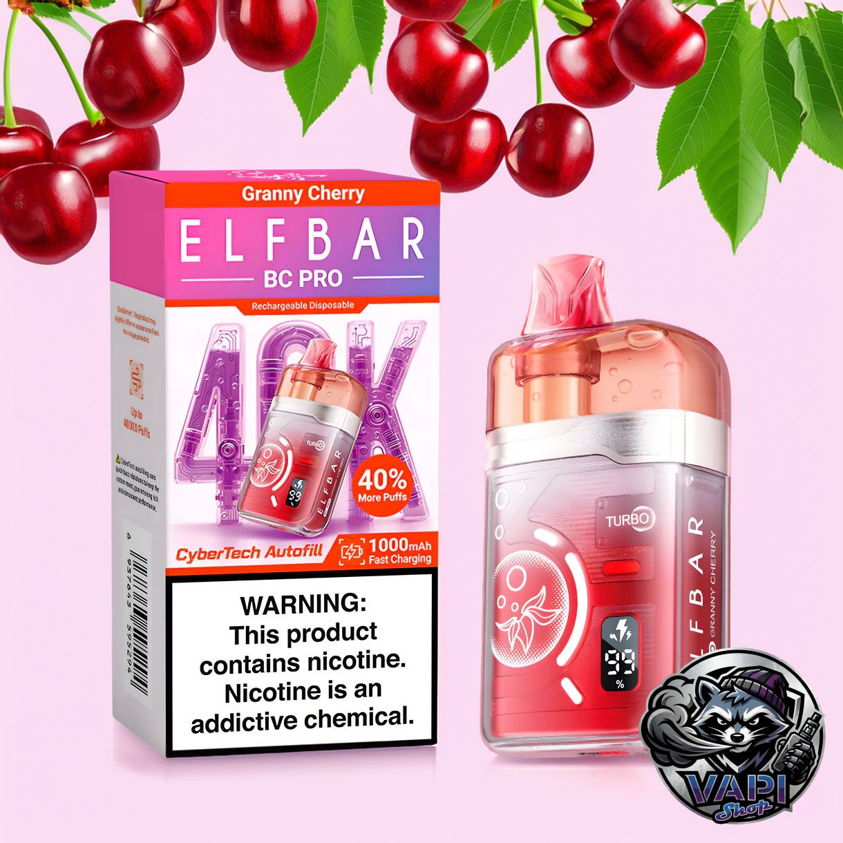 elfbar-bc40000-pro-granny-cherry Elf Bar BC 40000 Pro - Granny Cherry 5%